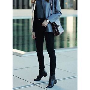 New $495 Paul Green women’s Willow black leather Bootie size 4.5 UK US 7